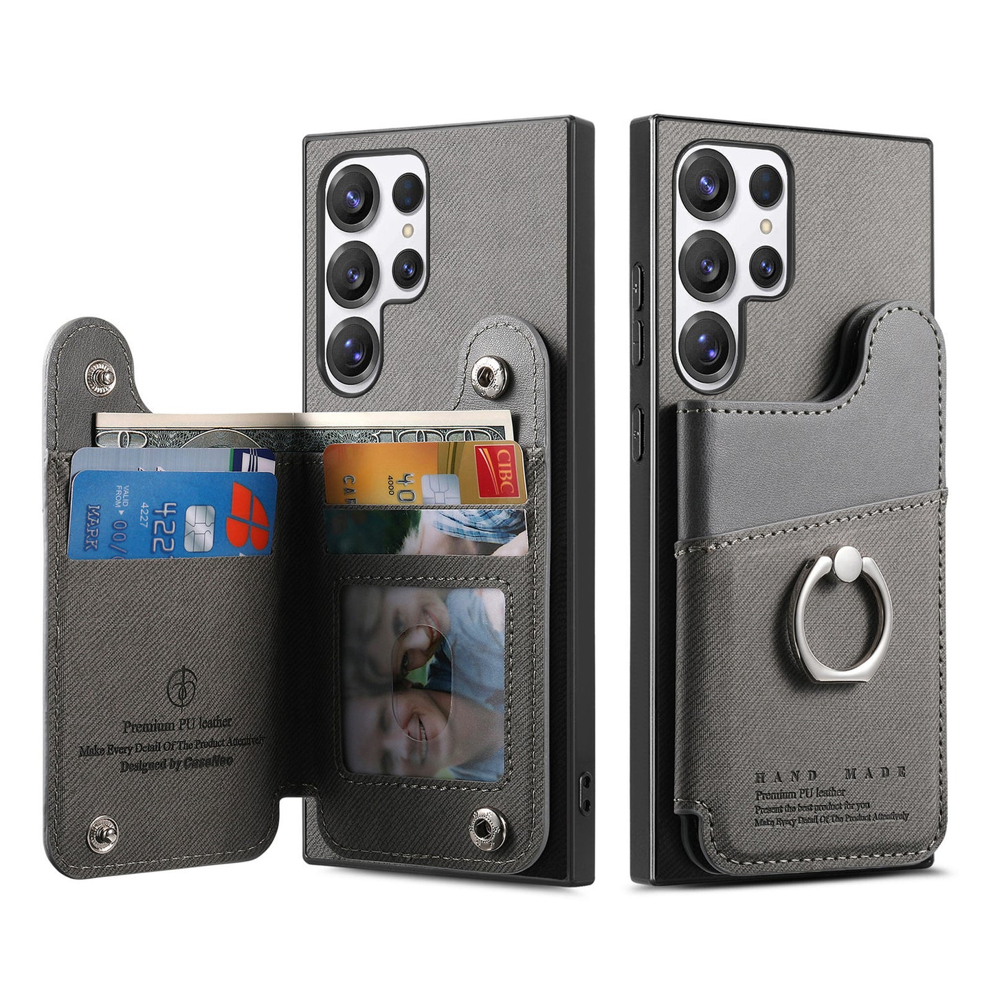 Fashionable flip leather Samsung phone case