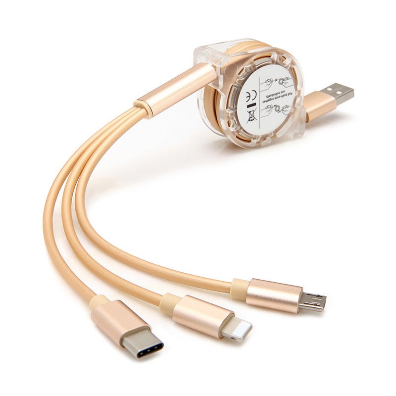 Creative gift three-in-one multi-function charging cable