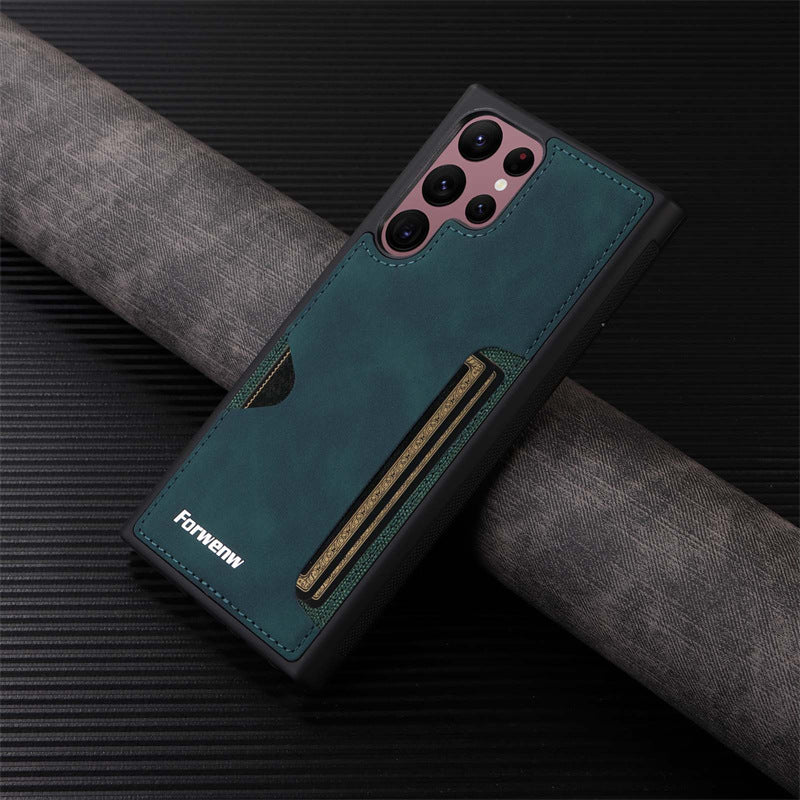 Light luxury high-end card slot Samsung mobile phone case