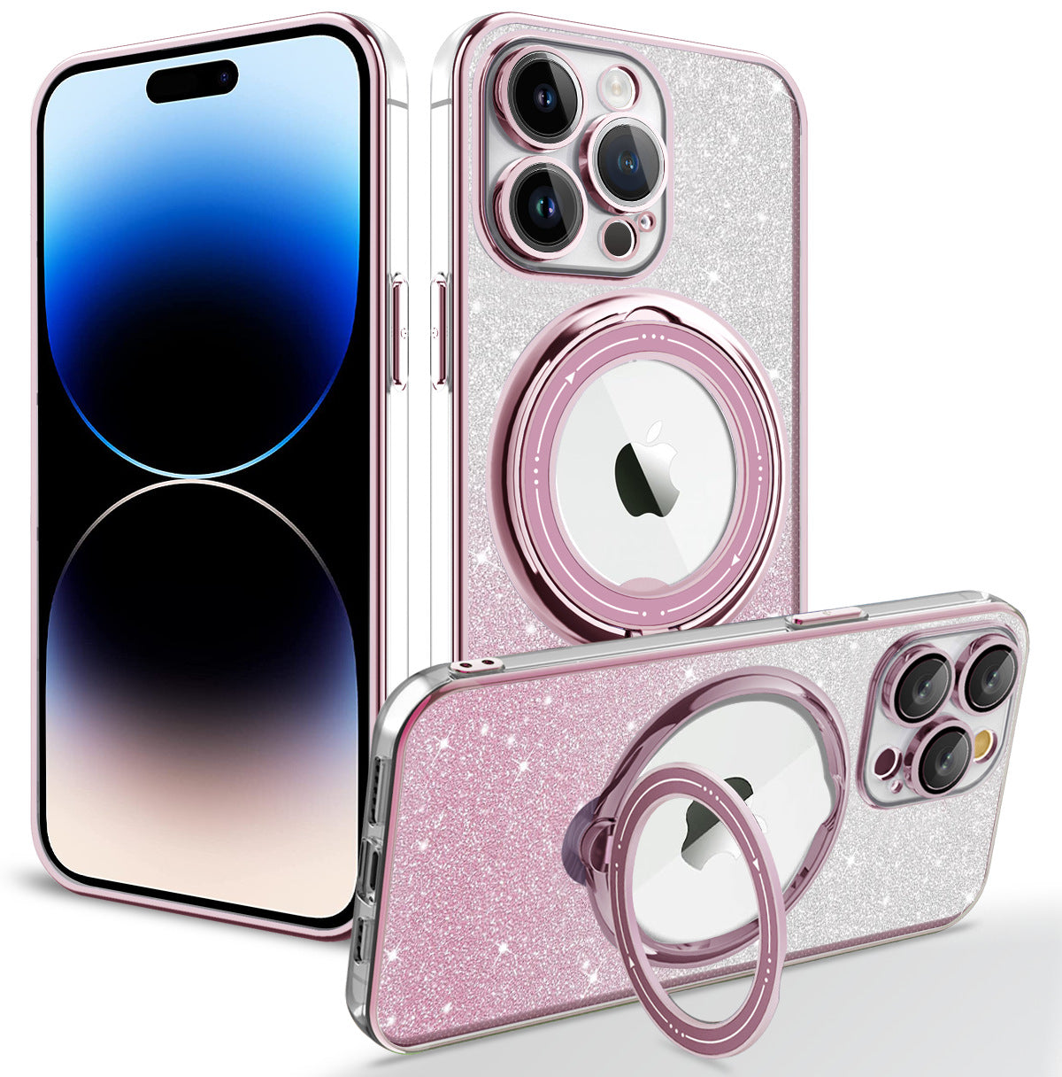 Liangdun magnetic glitter Apple phone case