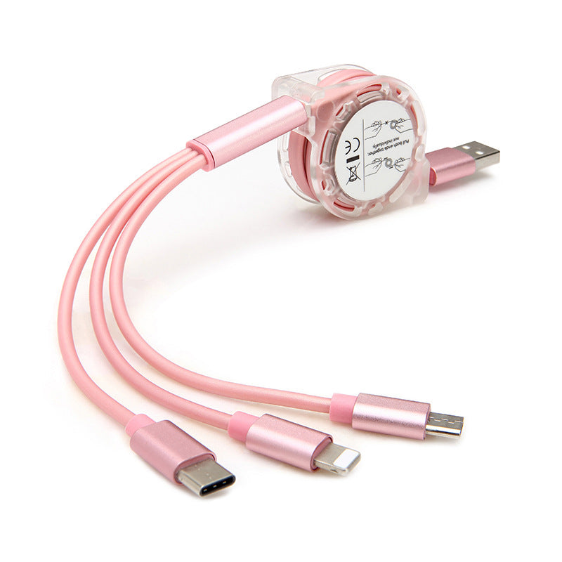Creative gift three-in-one multi-function charging cable