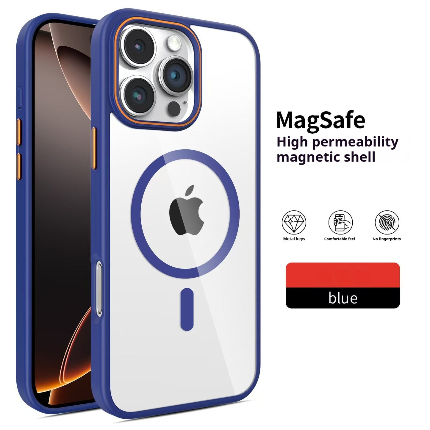 Ring nail contrast color magnetic iPhone case