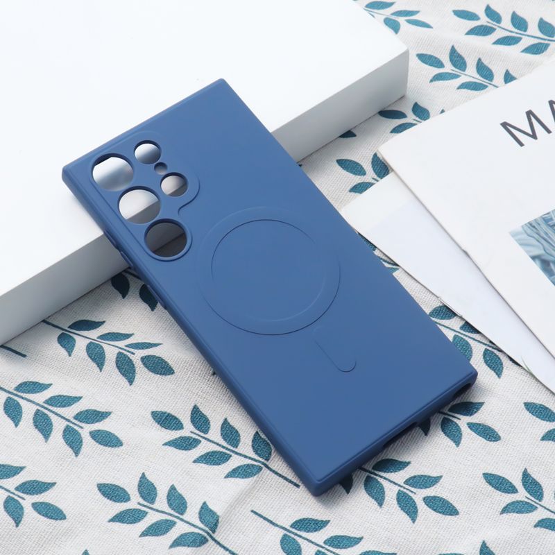 Liquid silicone magnetic Samsung mobile phone case