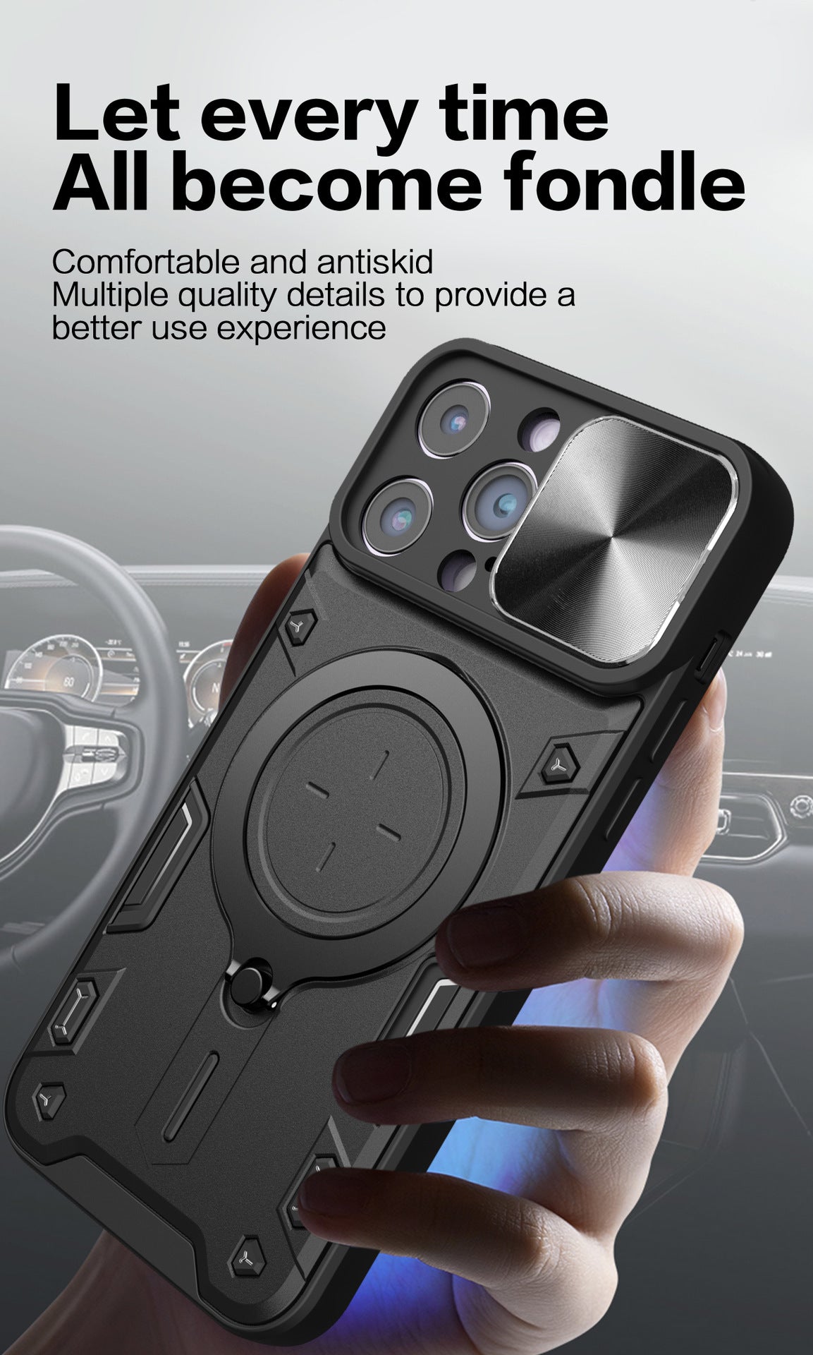 Window-mounted anti-drop magnetic Apple phone case