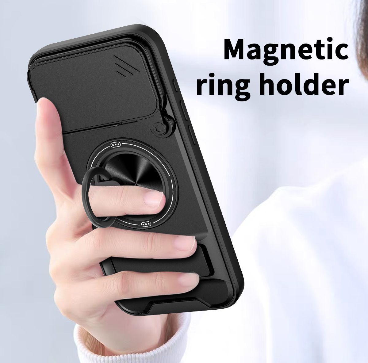 Anti-drop stand magnetic Apple phone case