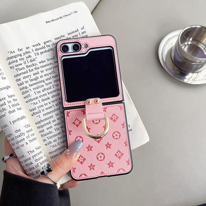 Fashion leather anti-fall Samsung Z Flip phone case