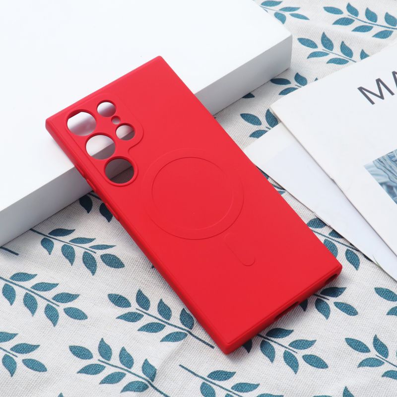 Liquid silicone magnetic Samsung mobile phone case