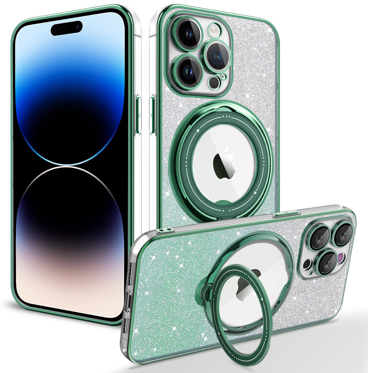 Liangdun magnetic glitter Apple phone case