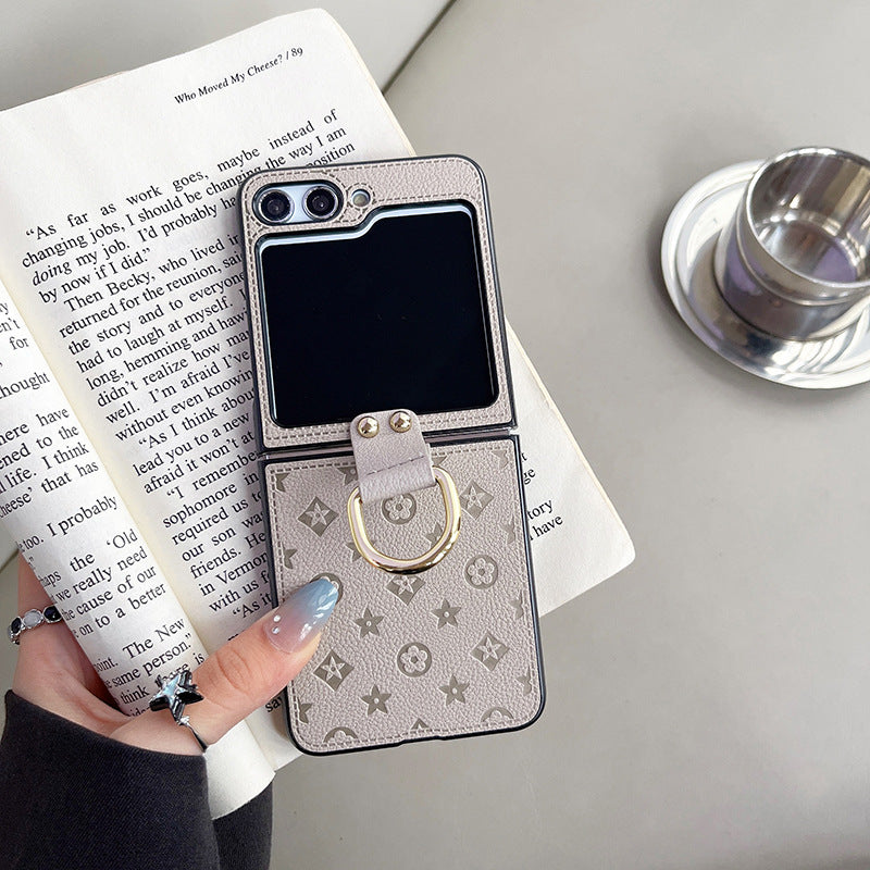 Fashion leather anti-fall Samsung Z Flip phone case