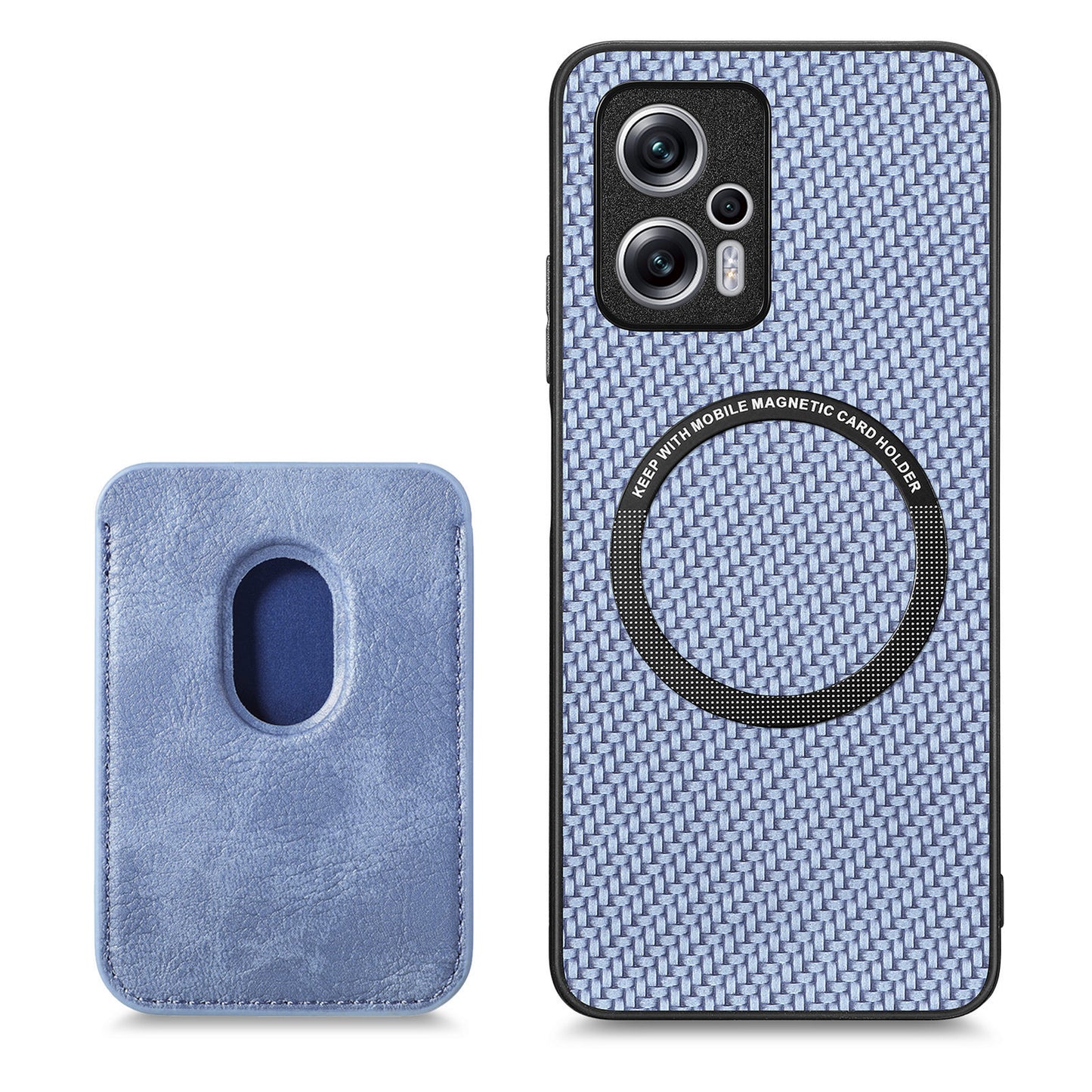 Magnetic Xiaomi phone case with back sticker card holder