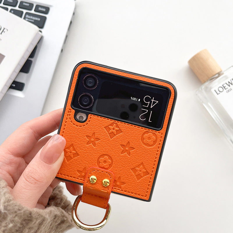 Fashion leather anti-fall Samsung Z Flip phone case