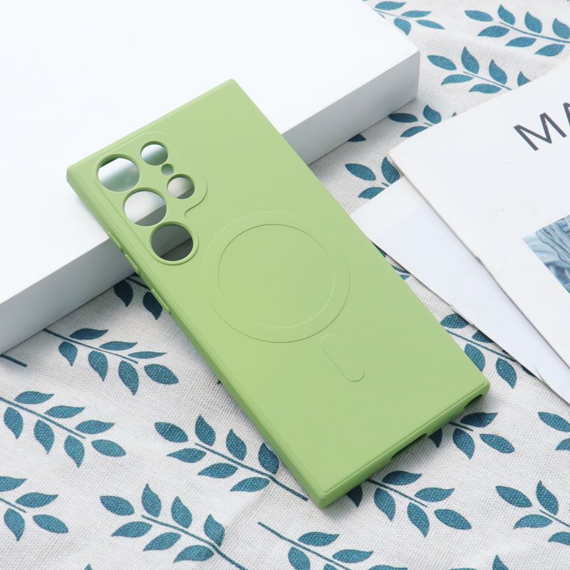 Liquid silicone magnetic Samsung mobile phone case