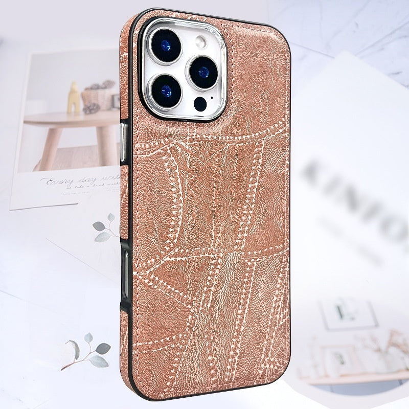 Denim leather iPhone case