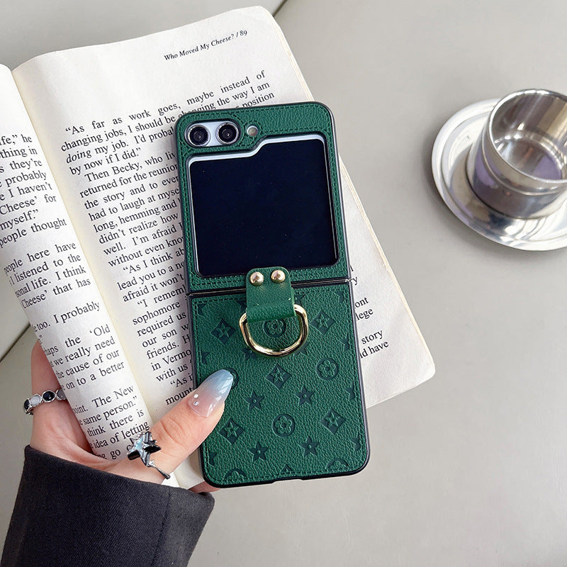 Fashion leather anti-fall Samsung Z Flip phone case