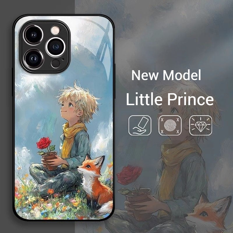 Liquid glass oil painting The Little Prince iPhone case