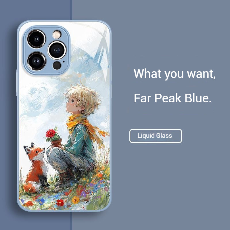 Liquid glass oil painting The Little Prince iPhone case