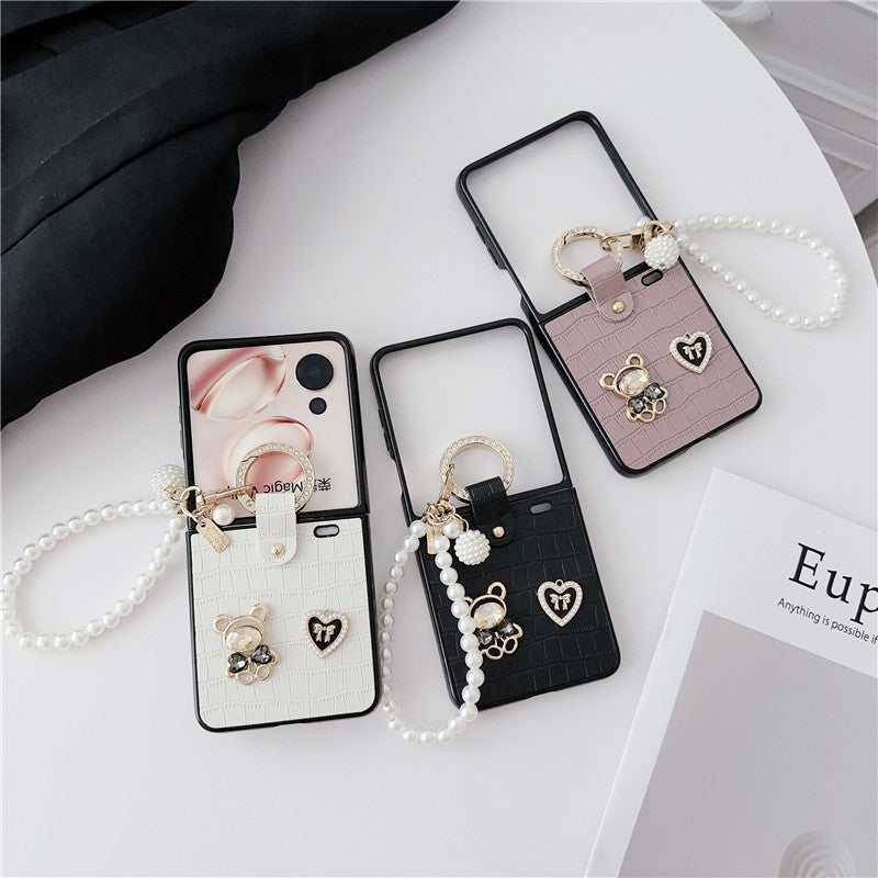 Luxury Ring Bracelet Bear ZFlip Phone Case
