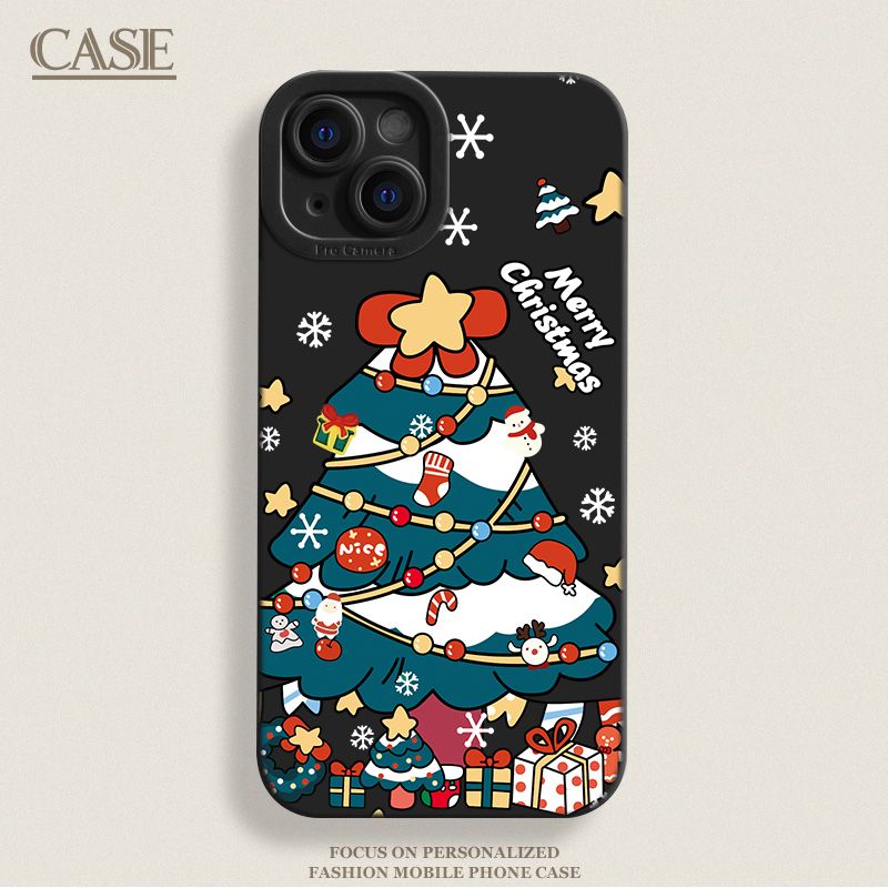 Happy Christmas Tree iPhone Case