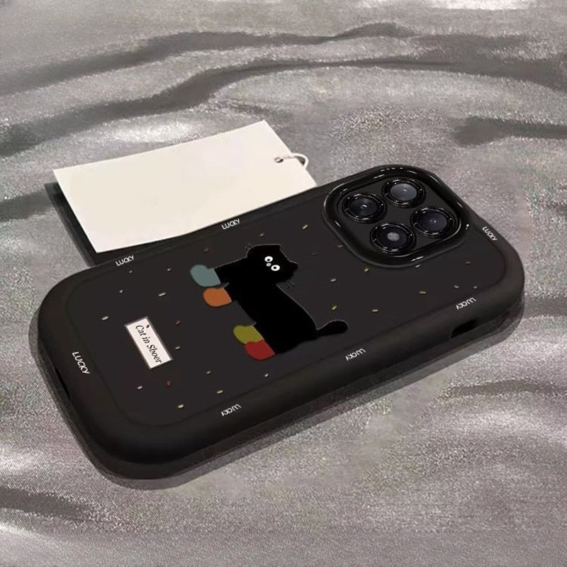 Ink Splatter Cat Apple Phone Case