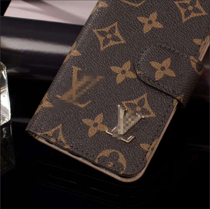 Fashion brand leather luxury wallet style high-end iPhone case