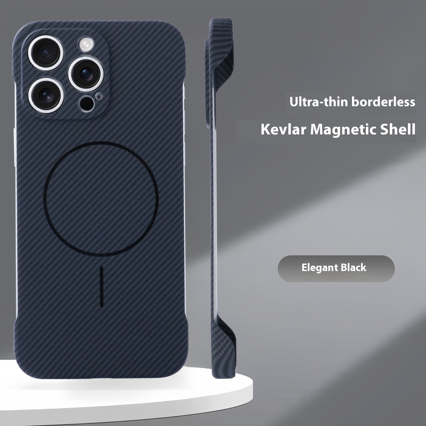 Carbon fiber texture half-wrapped iPhone case
