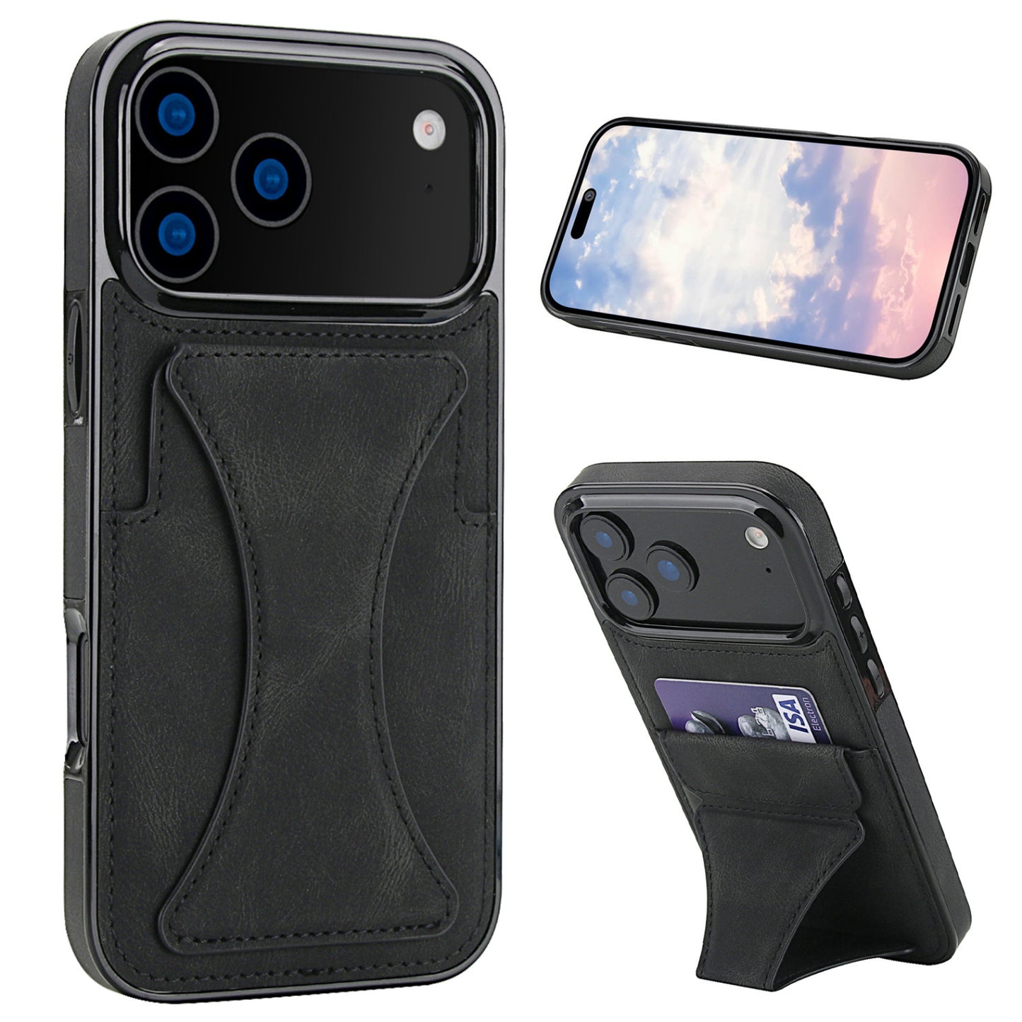 Leather Card Holder Holder Apple Phone Case