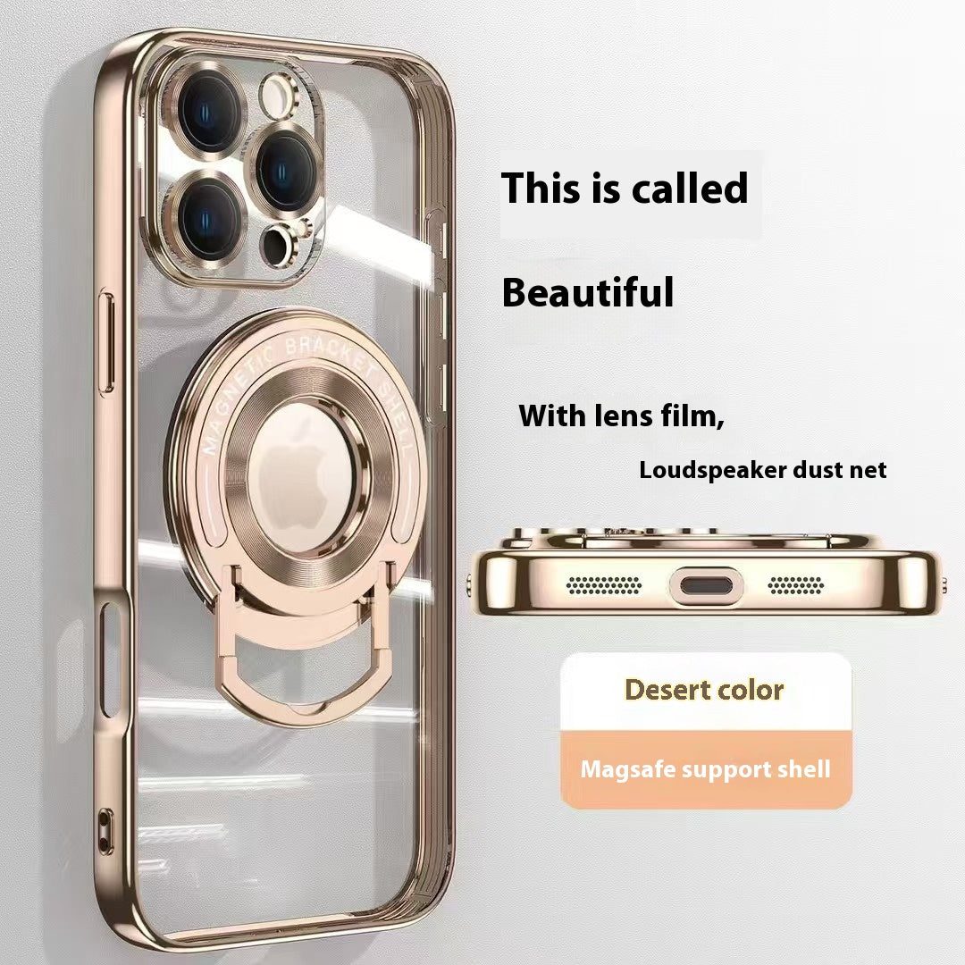 Magnetic pull rod bracket Apple phone case