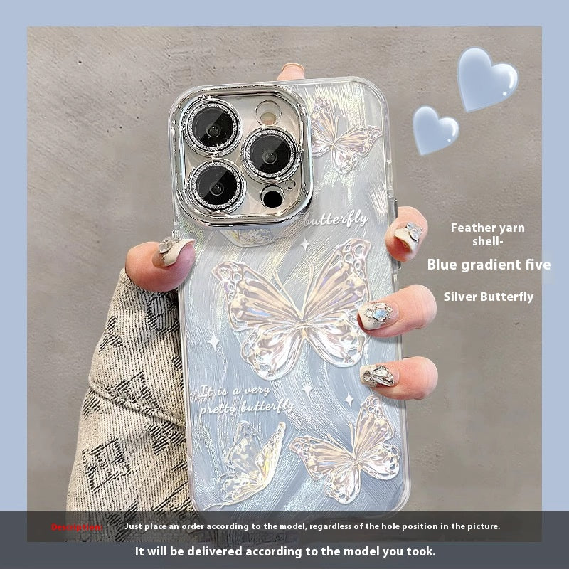 Super fairy gradient butterfly Apple phone case