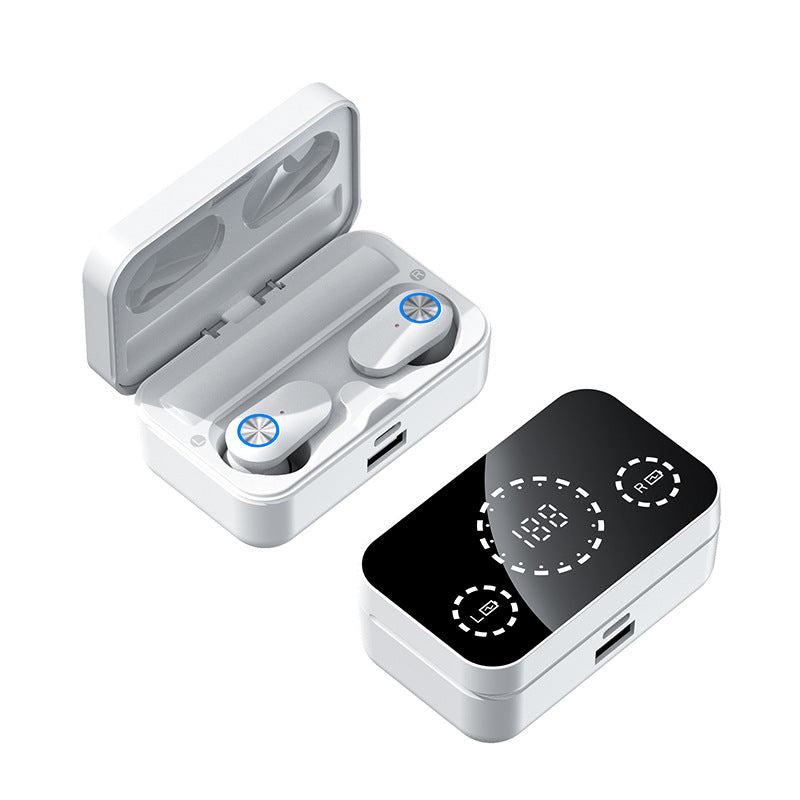 Mirror Digital Display Wireless Bluetooth Headset