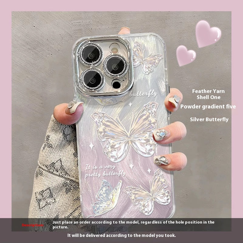 Super fairy gradient butterfly Apple phone case