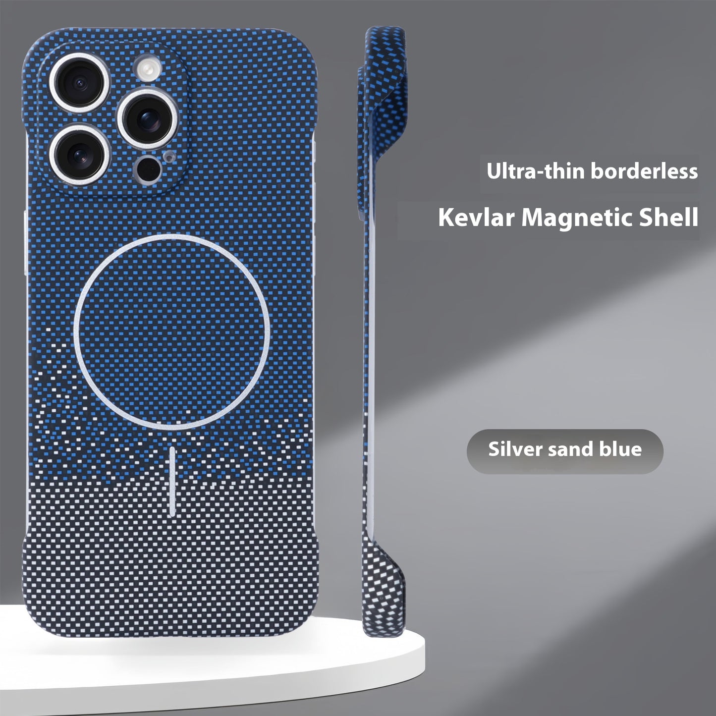 Carbon fiber texture half-wrapped iPhone case
