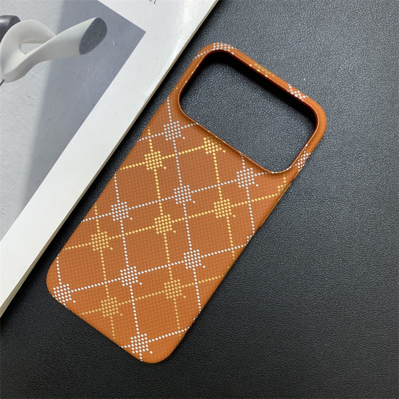 Embossed carbon fiber textured Apple phone case