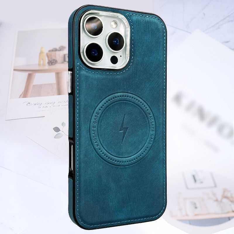 Leather Lightning Magnetic iPhone Case
