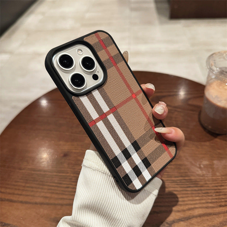 British-style striped magnetic iPhone case