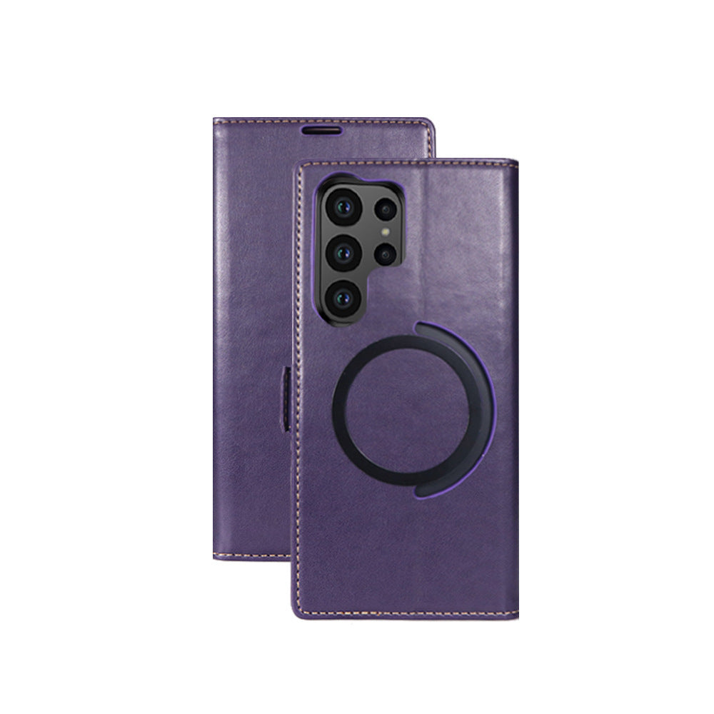 Leather Wallet Magnetic Samsung Phone Case