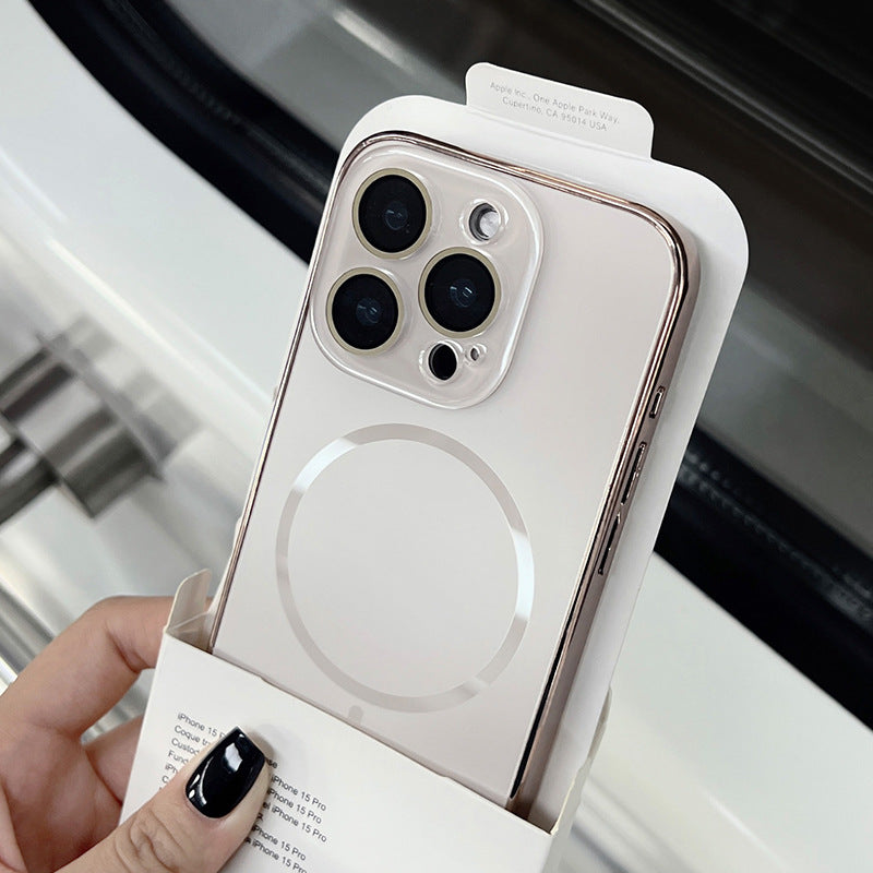 Nano original color fine circle magnetic Apple phone case