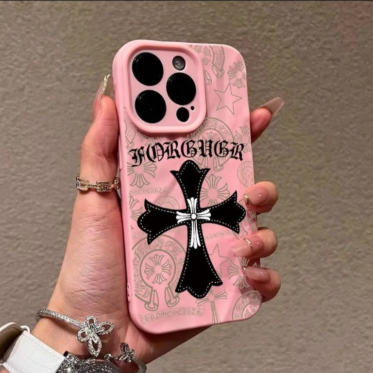 Premium Full-Coverage Cross-Design iPhone Case