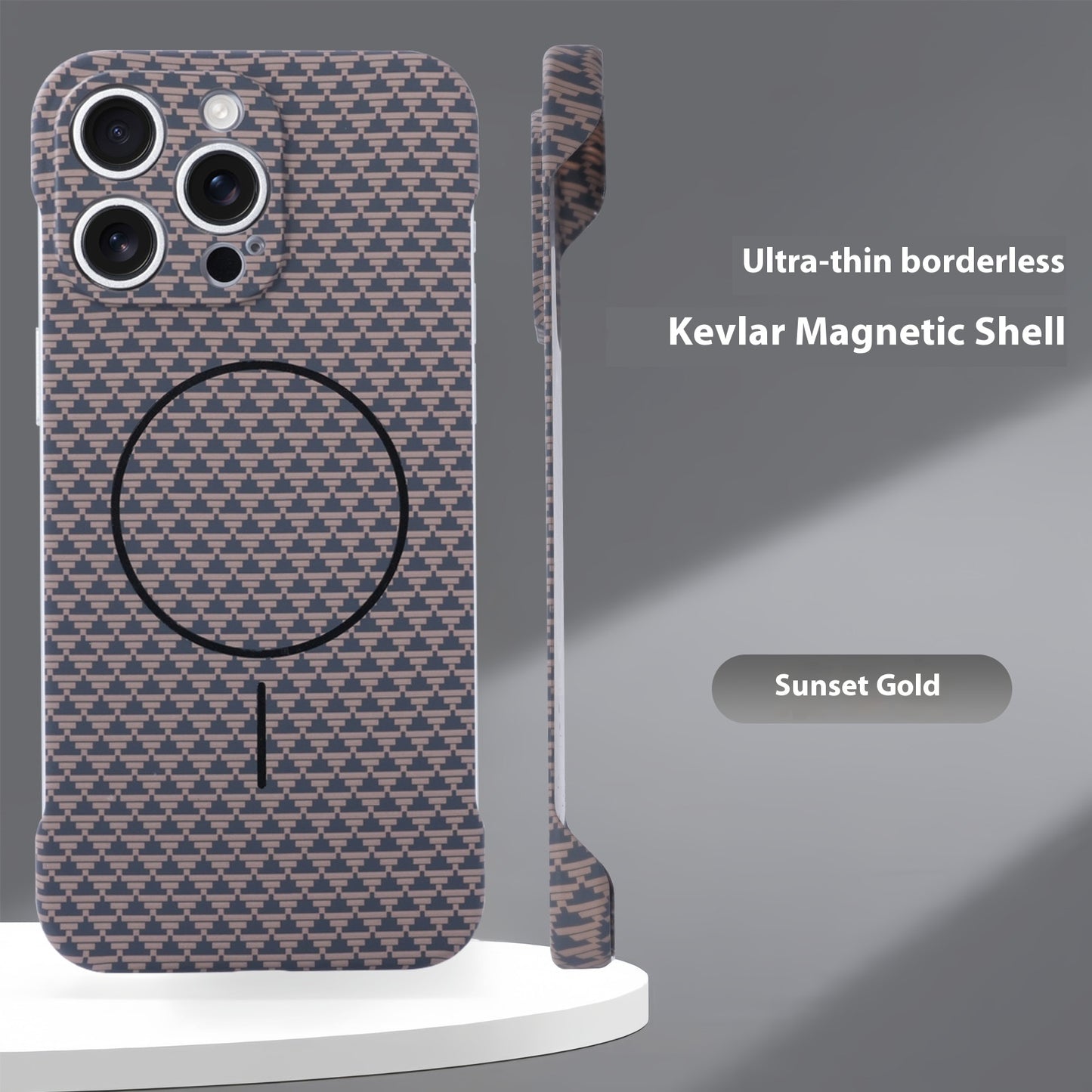 Carbon fiber texture half-wrapped iPhone case
