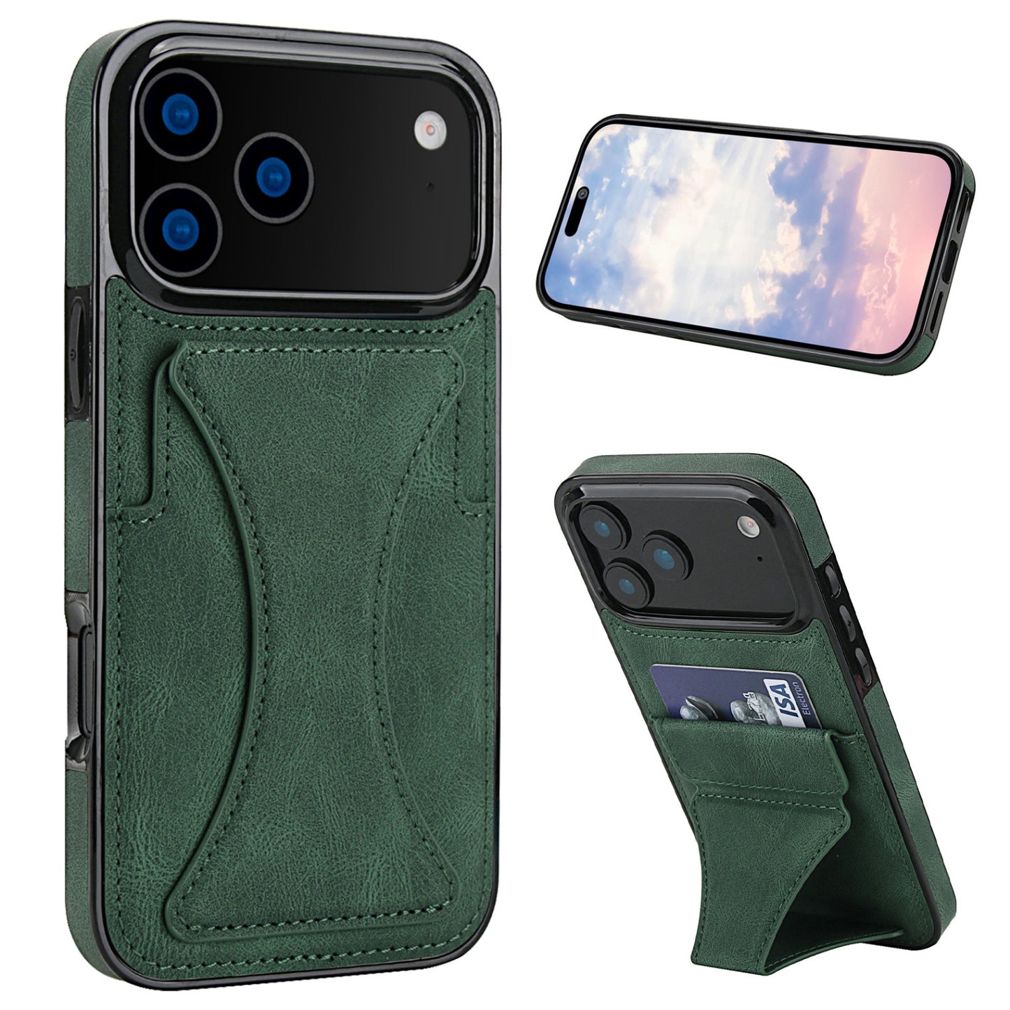 Leather Card Holder Holder Apple Phone Case
