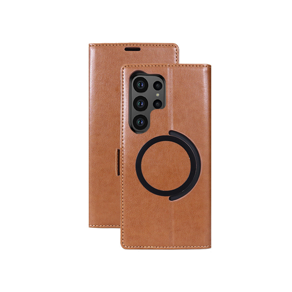Leather Wallet Magnetic Samsung Phone Case