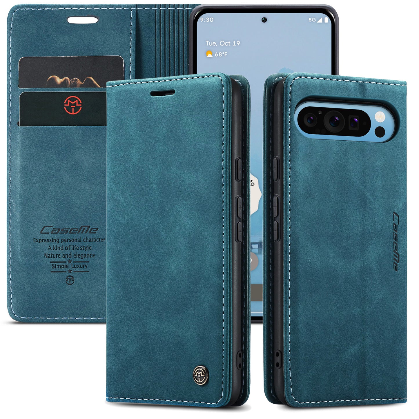 Leather flip cover card slot Google pixe phone case