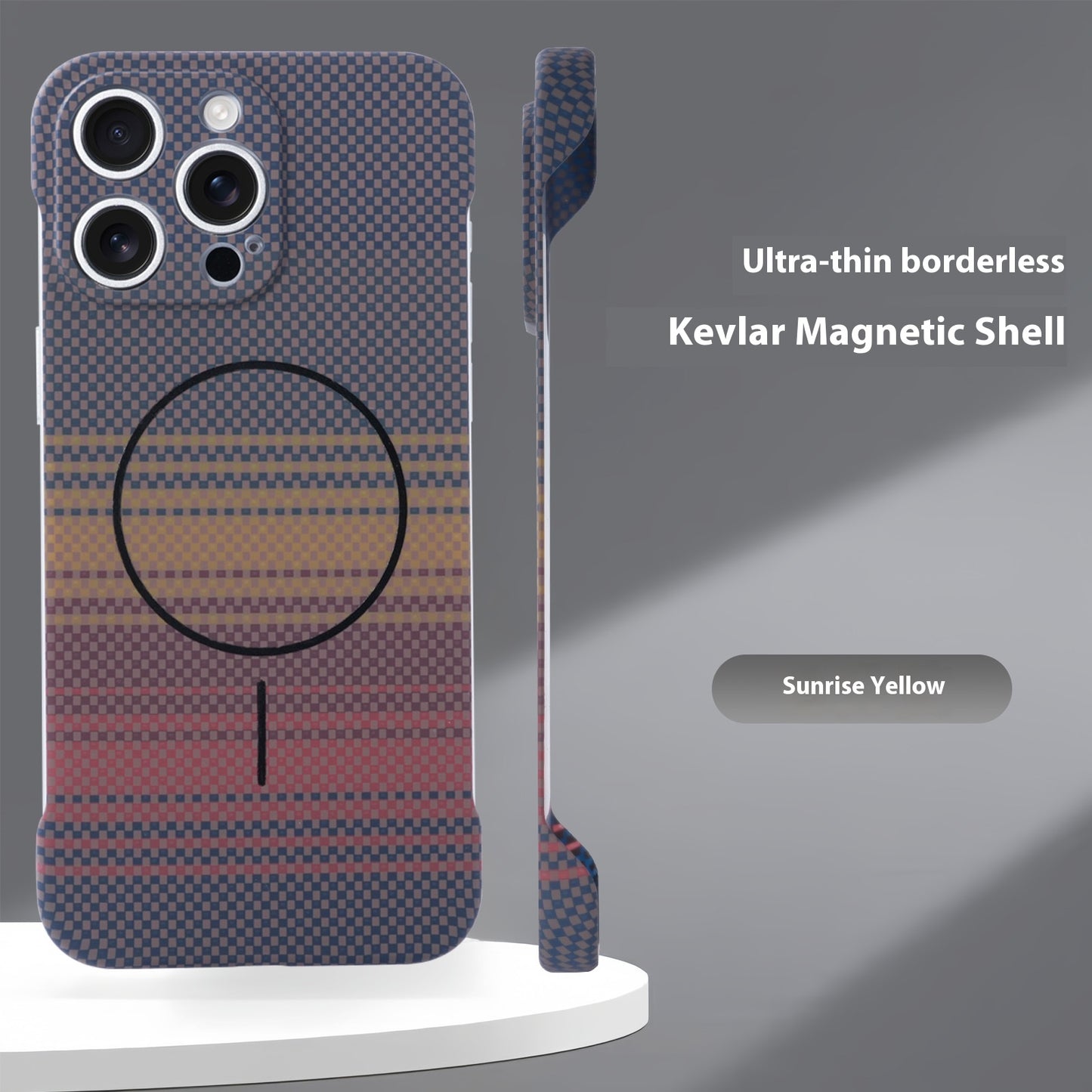 Carbon fiber texture half-wrapped iPhone case