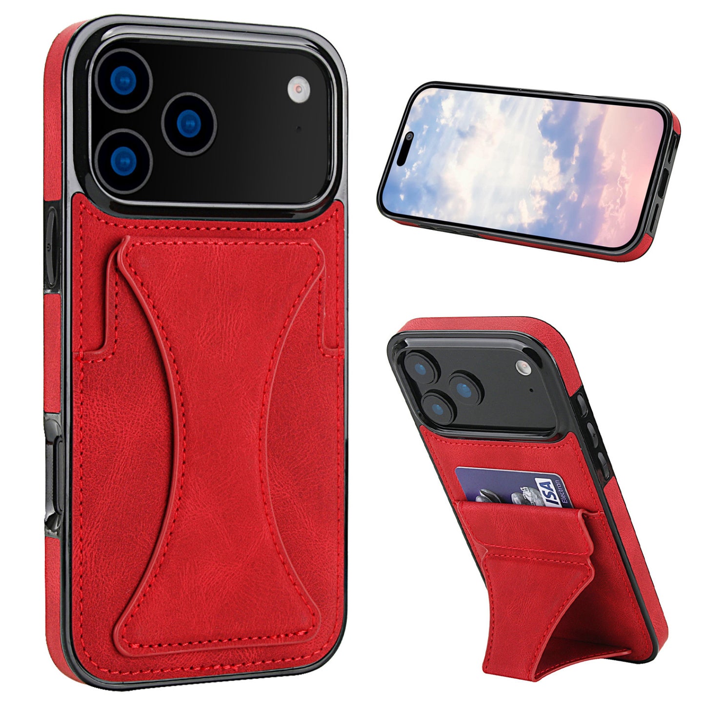 Leather Card Holder Holder Apple Phone Case