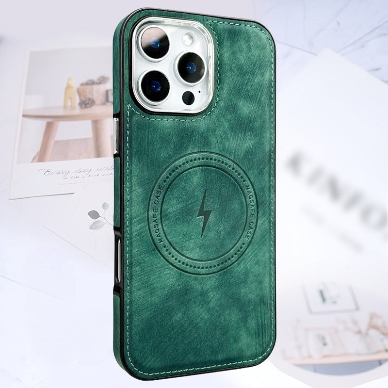 Leather Lightning Magnetic iPhone Case