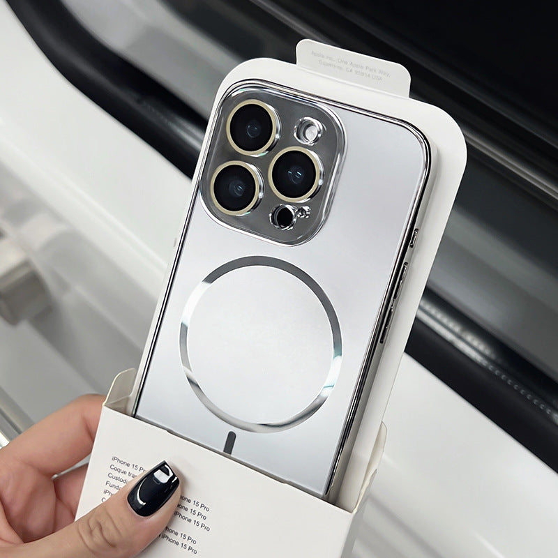 Nano original color fine circle magnetic Apple phone case