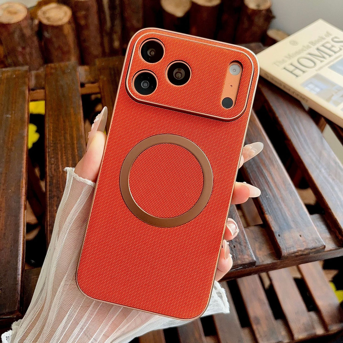 Magnetic Electroplated Fabric Case for iPhone