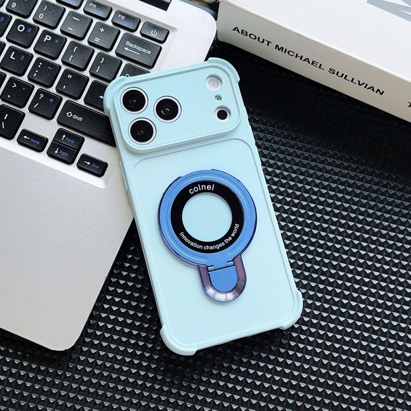 Airbag anti-drop skin-friendly magnetic stand Apple phone case