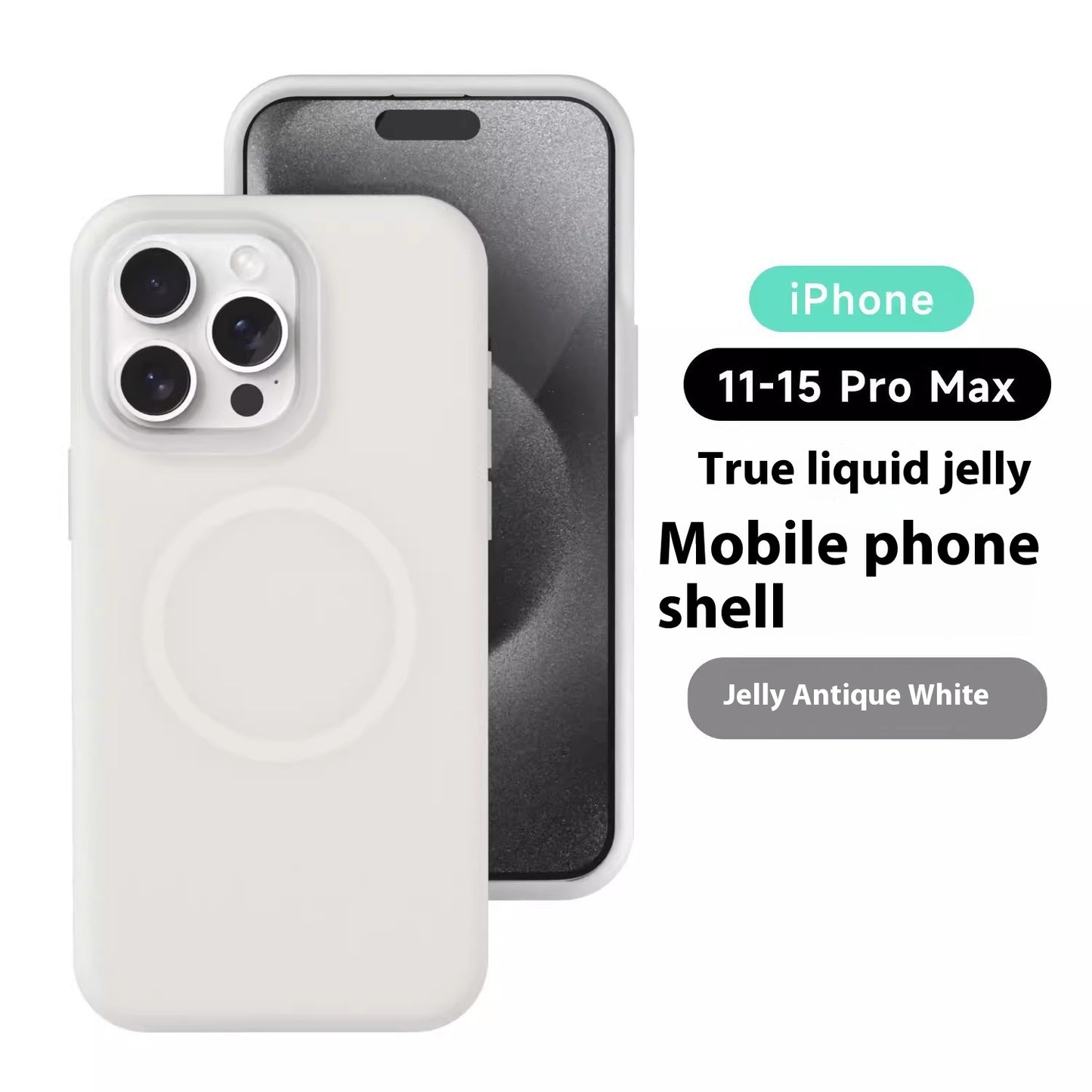 Liquid Silicone Jelly Apple Phone Case