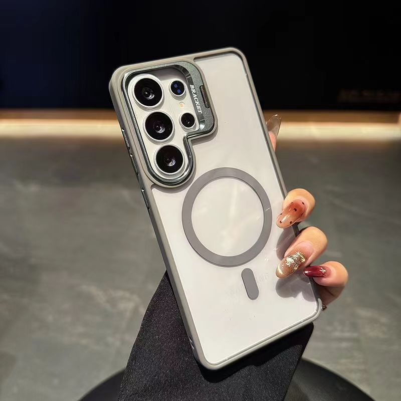 Metal Stand Magnetic Acrylic Samsung Phone Case