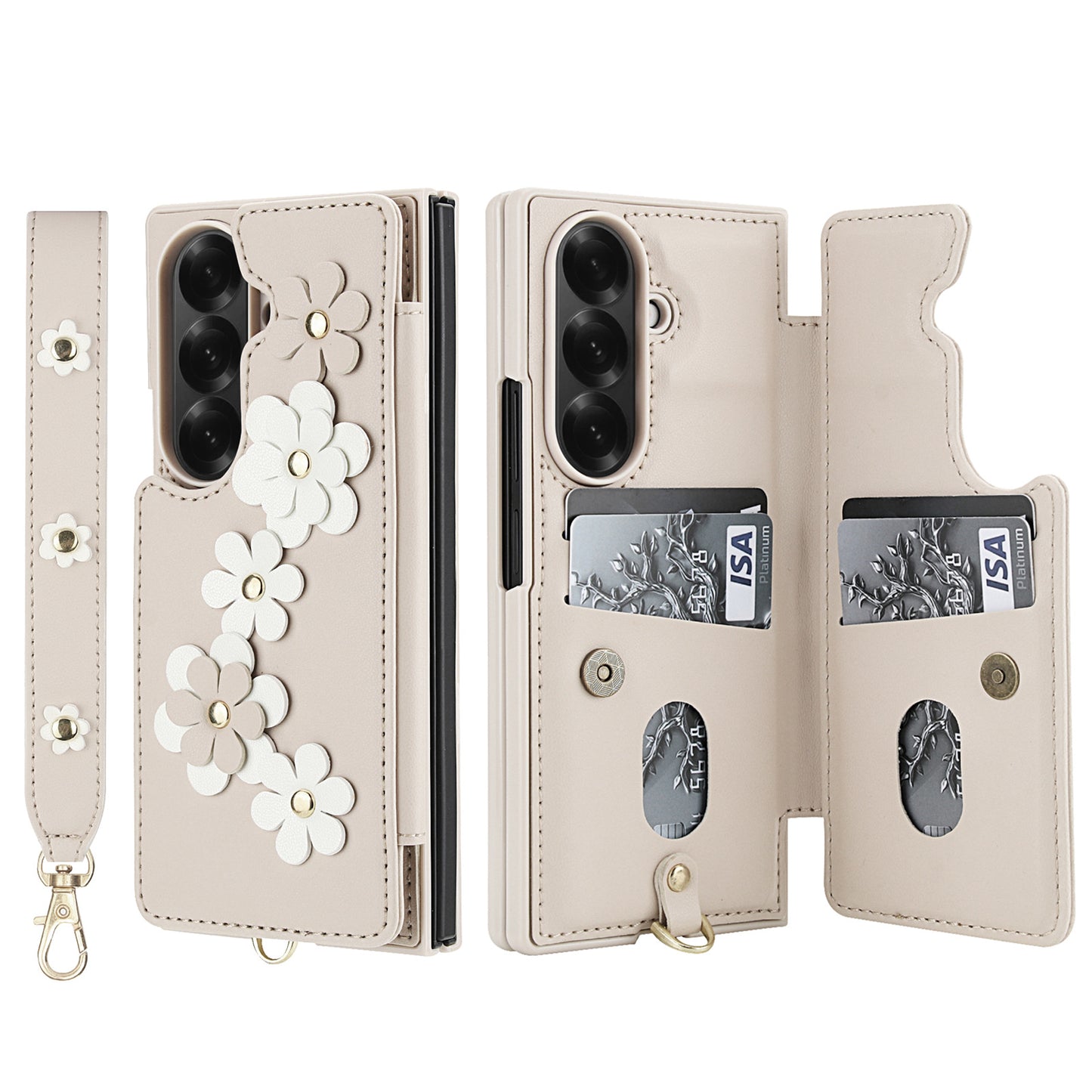 SIM card insert flower folding Samsung Z FOLD phone case